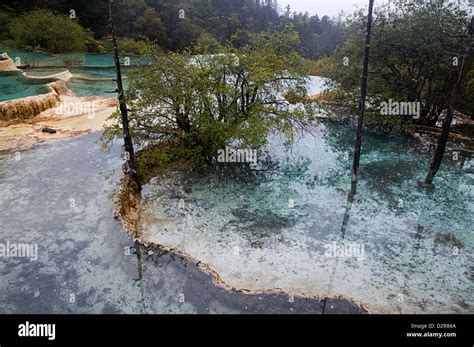 Huanglong Scenic Area Sichuan China Stock Photo Alamy