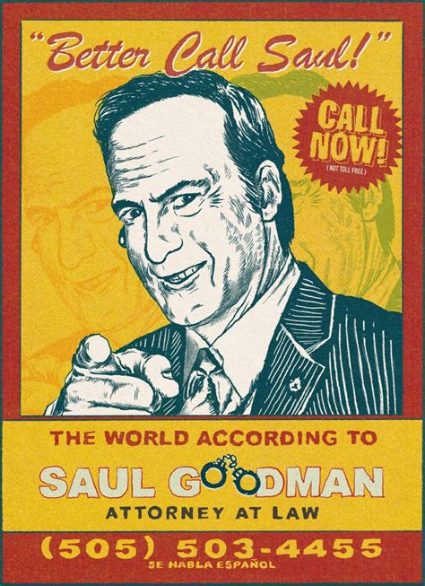 The World According To Saul Goodman Poster By Emptyst Store Saul