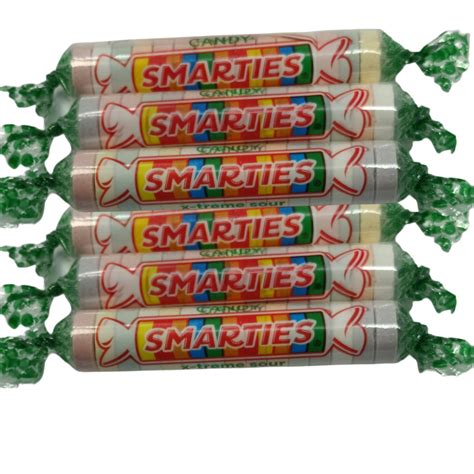 Xtreme Smarties Sour Candy Wrapped Candies Extreme 4 Lbs