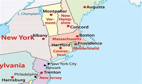 Mapa De Connecticut Eua Destinos