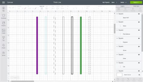 How To Add A Solid Line In Cricut Design Space Thin And Thick