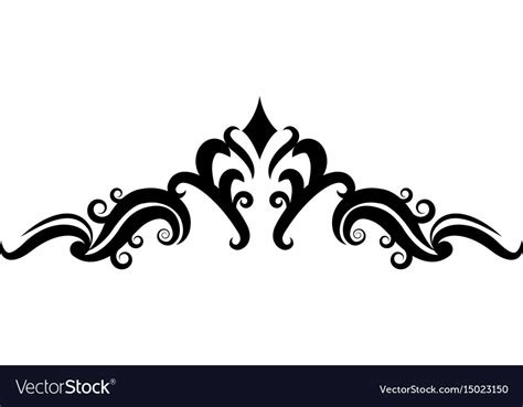 Posted in vector » textures & patterns. Ornate floral corner and border heraldic classic Vector Image