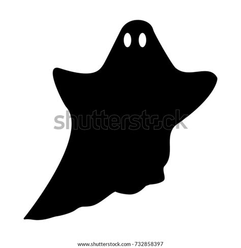 Ghost Silhouette Halloween Mystery Specter Vector Stock Vector Royalty
