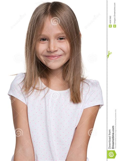 Счастливая прелестная маленькая девочка Стоковое Фото изображение насчитывающей довольно