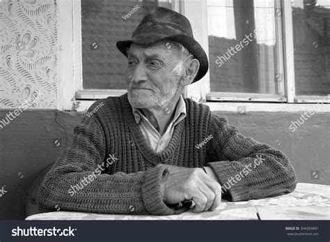 Sad Lonely Old Man Sitting Alone Stock Photo 344393891 Shutterstock