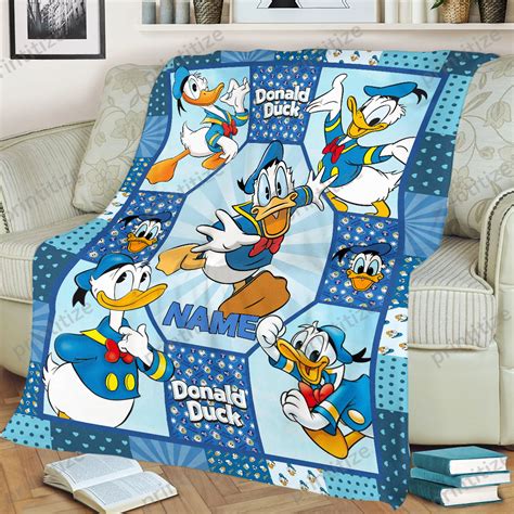 Personalized Custom Name Disney Donald Duck Blanket Printitize