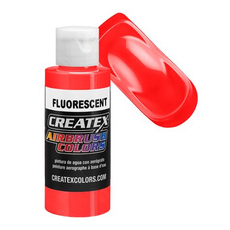 2oz Createx Fluorescent Red 5408 2z Airbrush Paint Color 717893254082