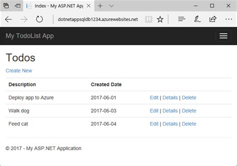 Tutorial ASP NET App With Azure SQL Database Azure App Service