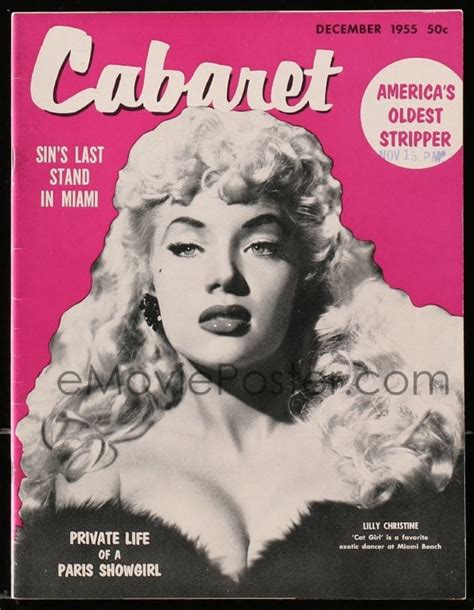 5s142 Cabaret Magazine December 1955 Cat Girl Lilly