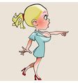 Cartoon Naughty Woman In Short Dress Standing Vector Image