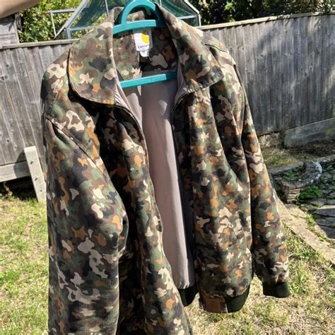 Carharrt Jacket Camo Large Barely Worn And Depop