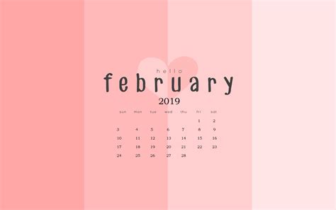 february 2019 calendar wallpapers calendar 2019::February 2019 Desktop Calendar | Calendar ...
