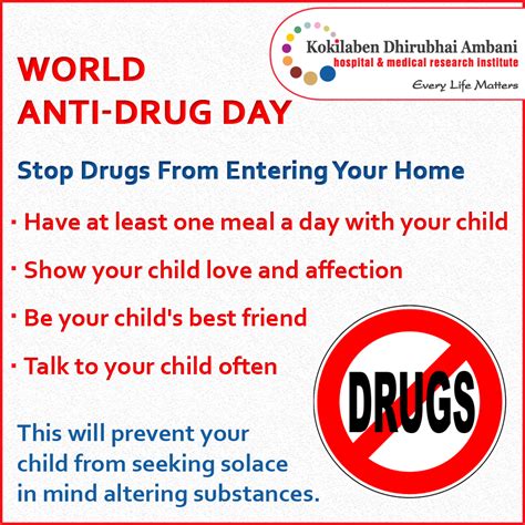 World Anti Drug Day Health Tips From Kokilaben Hospital