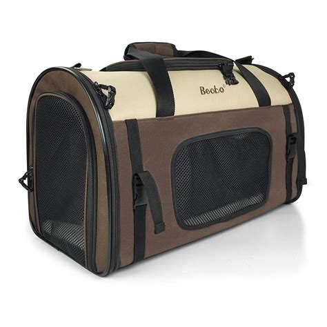Becko Expandable Pet Carrier Brown