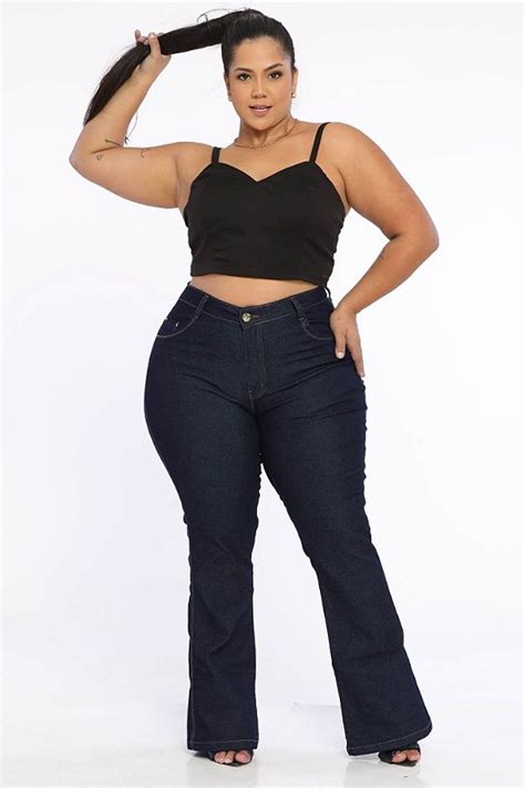 Calça Jeans Ane Plus Size Flare Daruna Azul Ane Jeans 11 Anos