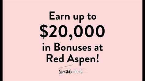 Earn Up To 20000 In Fast Start Bonuses With Red Aspen Join Sparkle