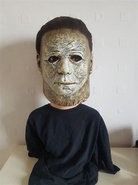 Michael Myers Mask Halloween 2018 Hand Painted Latex Mask Etsy Uk