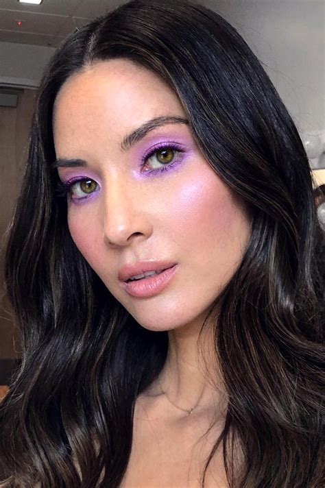 olivia munn just wore the coolest purple eyeshadow beauty crew