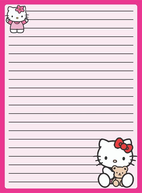 Hello Kitty Writing Paper Printable Discover The Beauty Of Printable