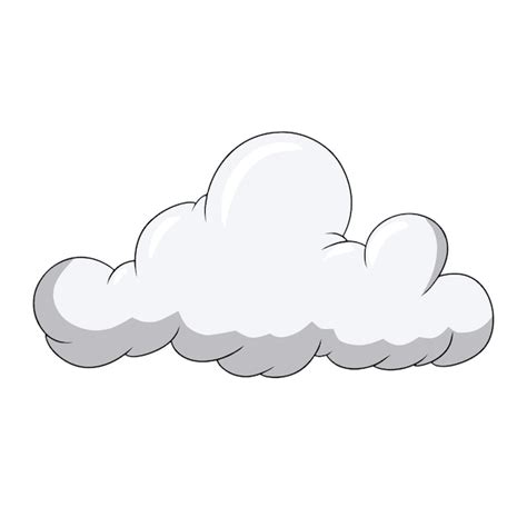 Premium Vector Beautiful Light Cumulus Cloud In Cartoon Style Large