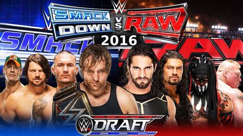 wwe draft 2016 raw vs smackdown results resultados youtube