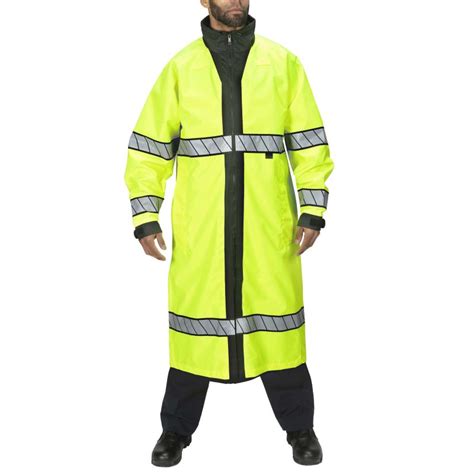 Blauer 736 Bdry Reversible Raincoat Reflective Police Raincoat Ansi