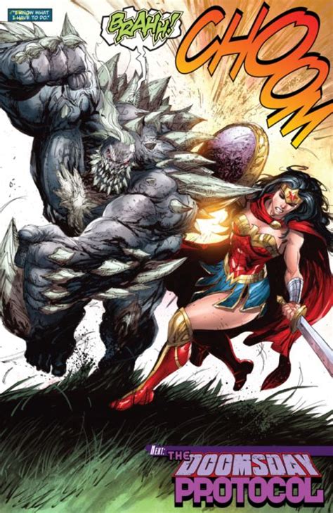 Wonder Woman Vs Doomsday In Action Comics Tyler Kirkham Colors Ulises Arreola