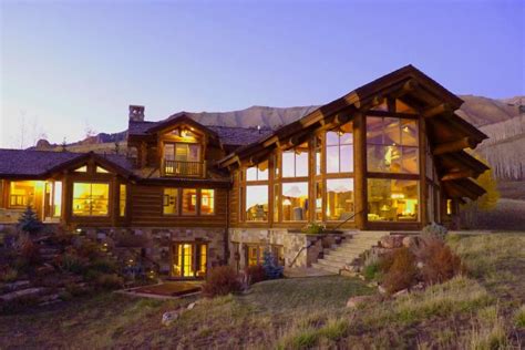 2ss Log And Stone Mountain Home Contemporary Mountain Log Home In