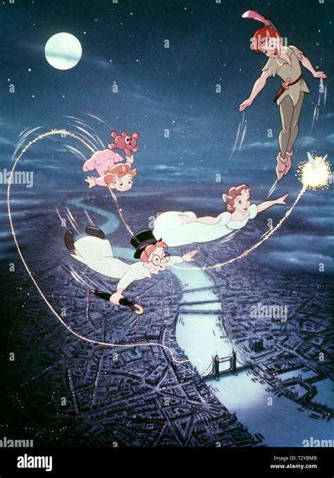 John Michael Wendy Peter Pan Tinkerbell Fly Over London Peter Pan