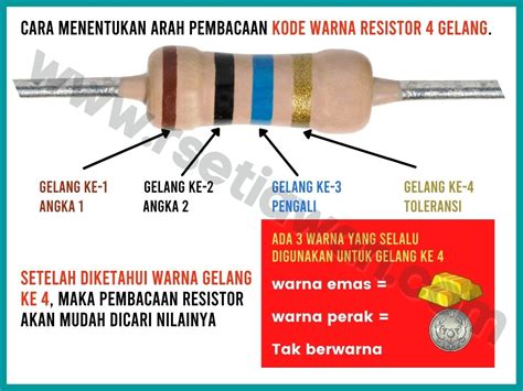 Cara Menghitung Nilai Resistor 4 Warna Dan 5 Warna Kode Warna Resistor Indahnya Berbagi