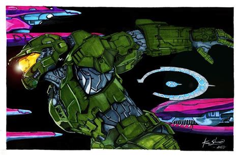 Master Chief Halo Legends Msannthropes Gallery Paintings And Prints