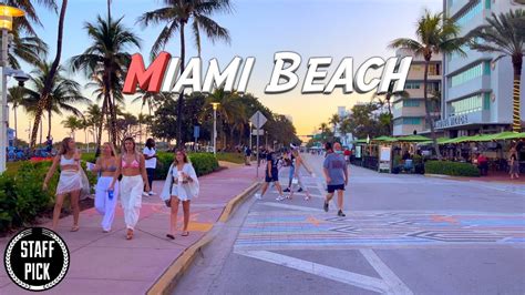 Walking Tour Miami Beach South Beach 4k Hdr 60fps Youtube