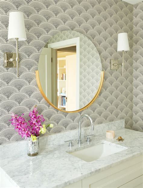 Best art deco mirrors for bathrooms. Modern Art Deco Bathroom (With images) | Gold wallpaper ...