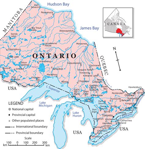 Map Of Ontario With Cities And Towns