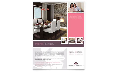 interior designer business card letterhead template design