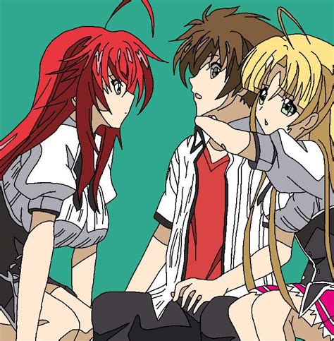 Rias Gremory Issei Hyoudou And Asia Argento High Babe DXD Universe Amino