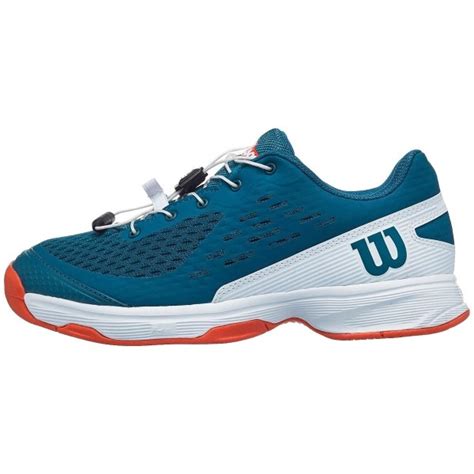 Wilson Rush Pro 40 Jr Kids Tennis Shoes Blue Coralwhitefiesta