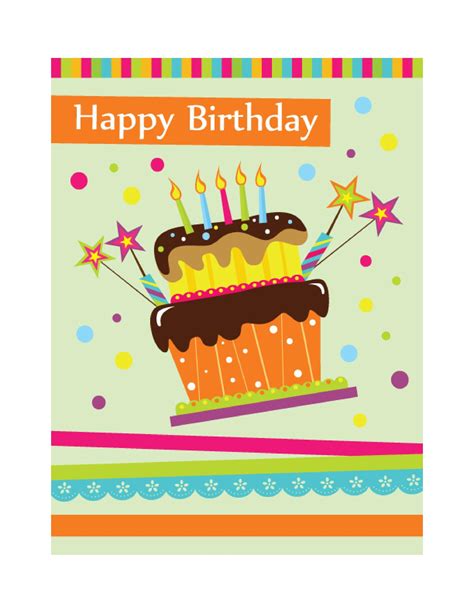 40 Customize Our Free Happy Birthday Card Template To Print Photo For