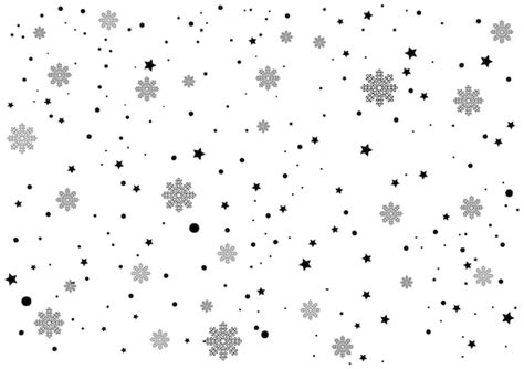 Snow Falling Clipart Black And White