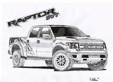 Ford Raptor Coloring Page Coloringpage One