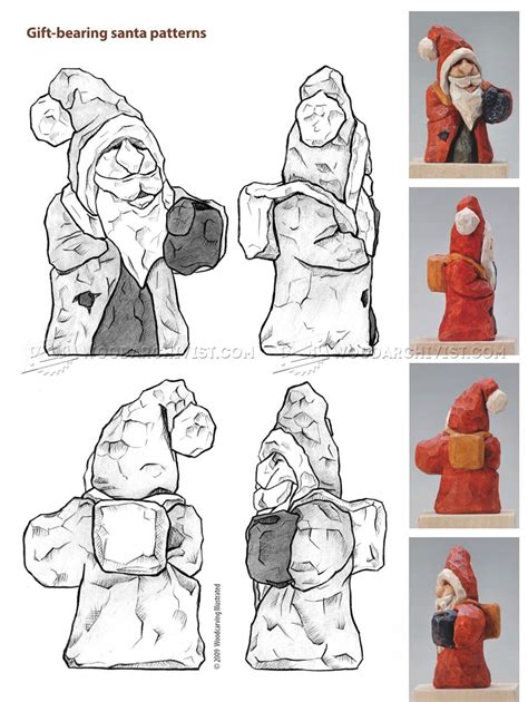 Santa Carving Wood Carving Patterns • Woodarchivist