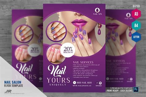 Nail Salon Promotional Flyer Creative Photoshop Templates ~ Creative