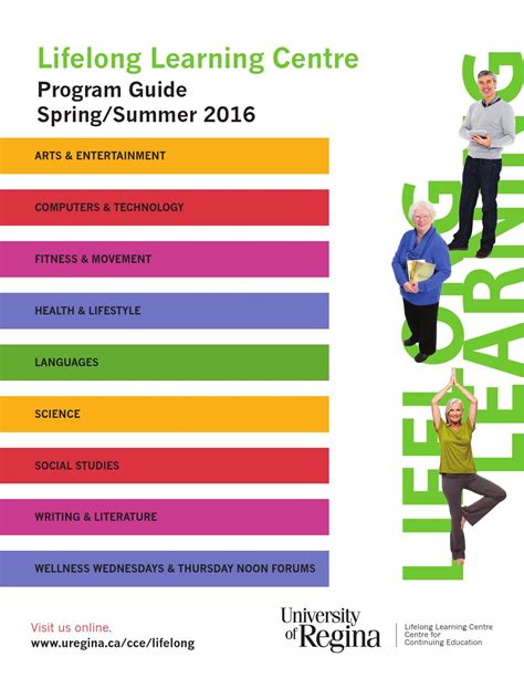 U Of R Lifelong Learning Centre Program Guide Spring 2016 By University Of Regina Centre For