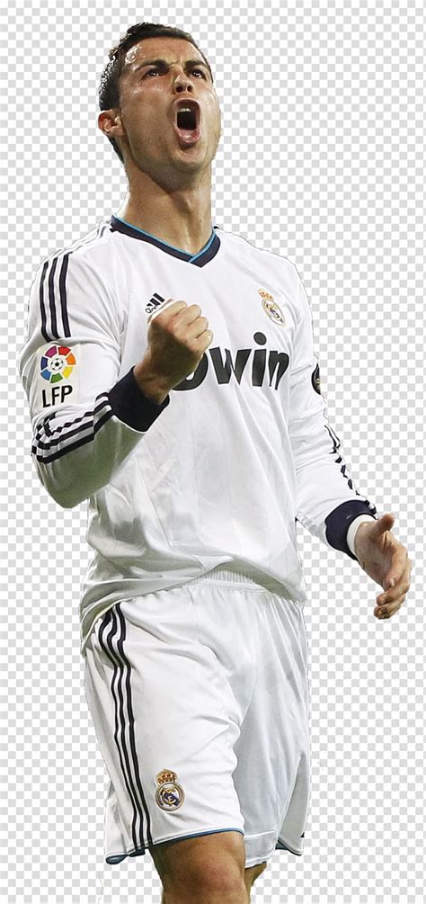 Free Download Mens White Long Sleeved Top Cristiano Ronaldo Real