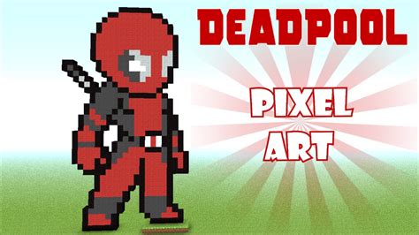 Minecraft Pixel Art Deadpool Tutorial Youtube