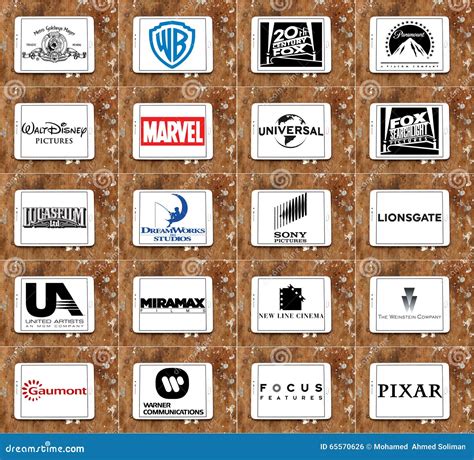 Logos And Vector Of Top Famous Film Studios And Production