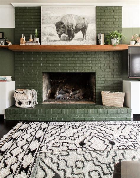 Modern Minimal Boho Spring Mantel On A Stunning Green Fireplace