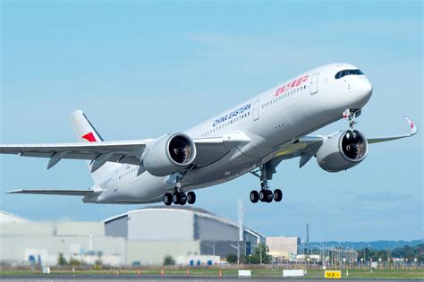 China Easterns First Airbus A350 900 Takes Maiden Flight