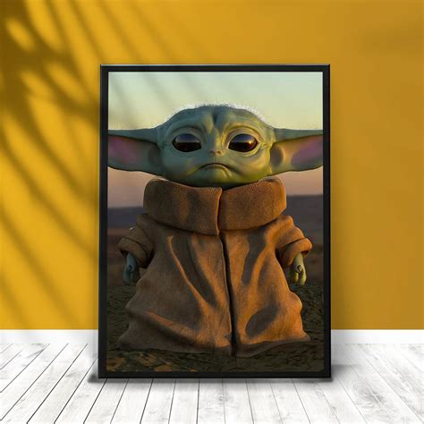 Baby Yoda Star Wars Print Wall Art Poster Canvas Wall Art Print