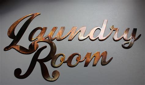 Wayfair offers thousands of design ideas for every room in enhance an amazing vibe in your laundry room similar to this coastal room idea from bonus spaces. Laundry Room Sign Metal Wall Art Decor Copper/Bronze Plated